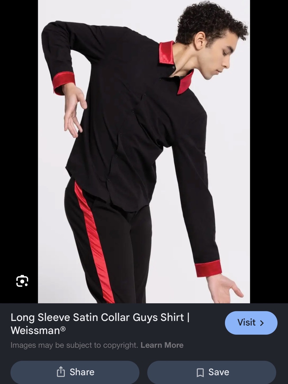 Weissman Black Button-Front Shirt Jacket with Red Collar